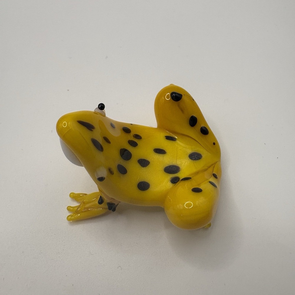 Vintage Hand Blown Art Glass Frog Figurines Lot of 5 Colorful Murano Style - Picture 4 of 13